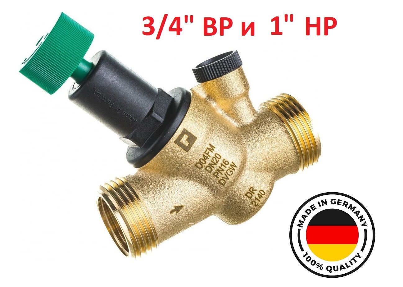 Редуктор давления мембранный под манометр 3/4" и 1" Honeywell / Resideo Braukmann D04FM 3/4" A