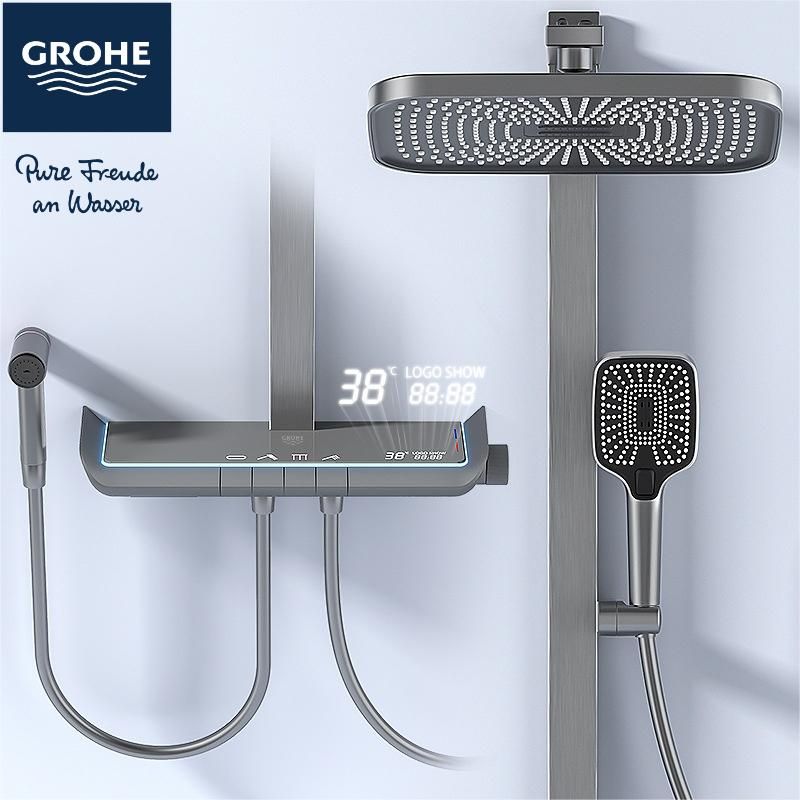 GROHE Душевой комплект Premium Grohe588 серый металлик