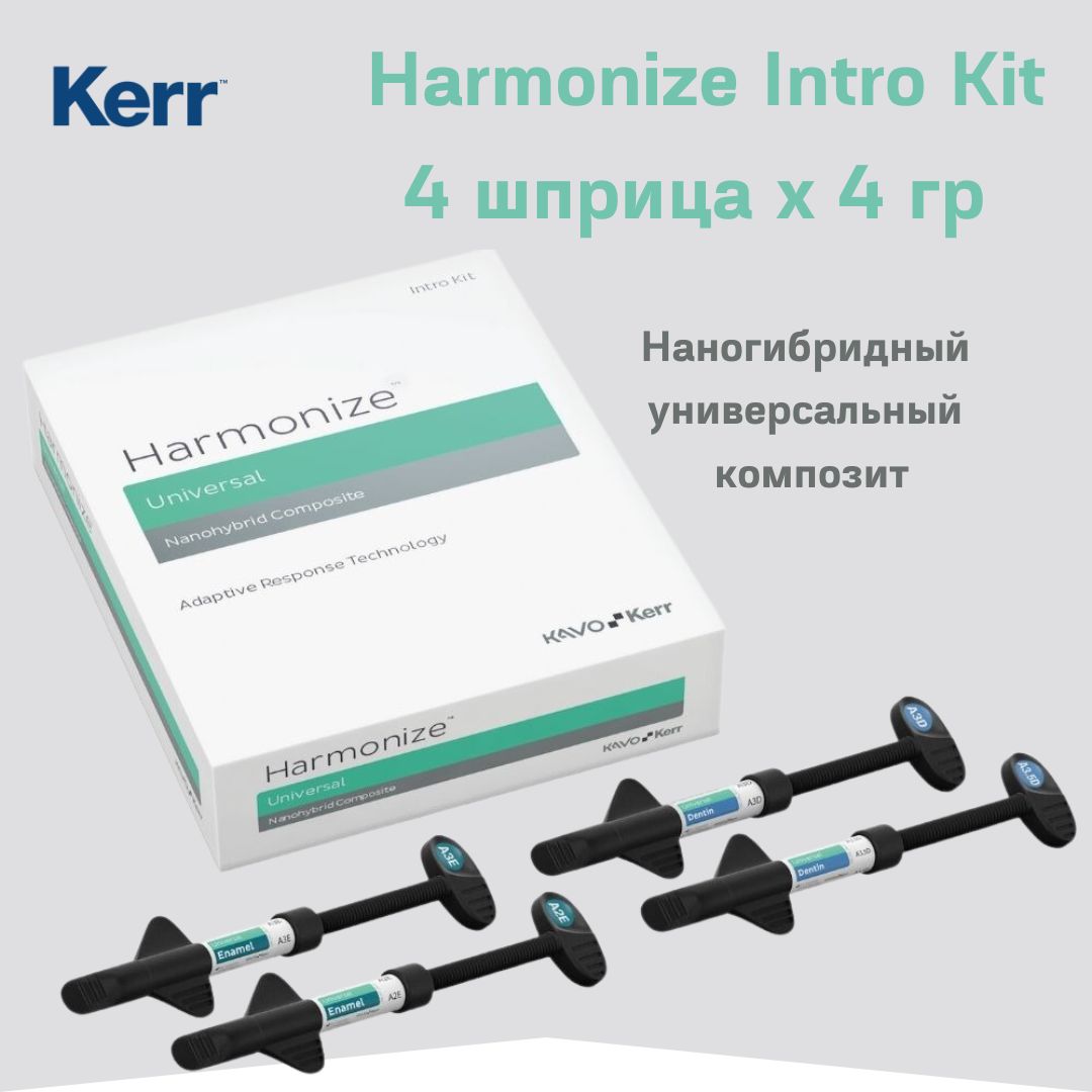 Harmonize Intro Kit Kerr 4 шприца х 4гр. пломбировочный материал композит, 36633 (Гармонайз Керр)