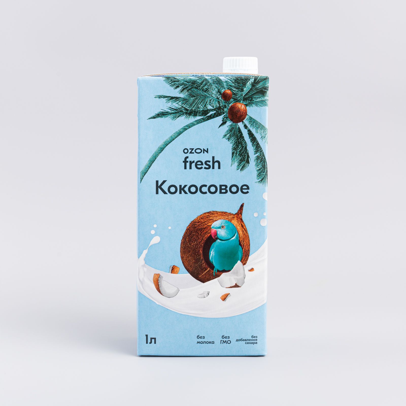 Растительный напиток Кокосовый Ozon fresh, без сахара, 1 л