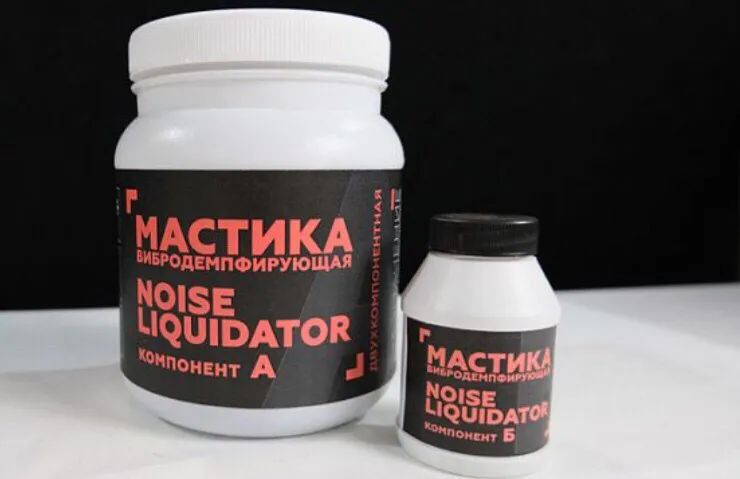 Мастика вибродемпфирующая - двухкомпонентная 4 кг - NoiseLIQUIDator - 4 шт.