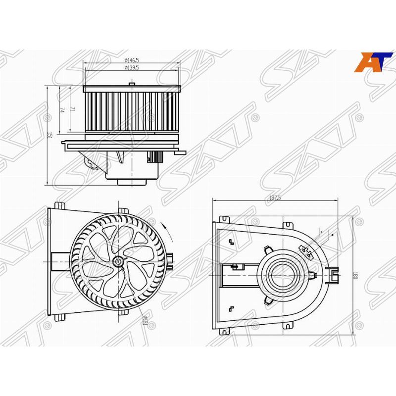 МоторпечкидляШкодаОктавия1996-2000,SkodaOctaviaмоторпечкиSATST-1J1819021C,oem1J1819021C