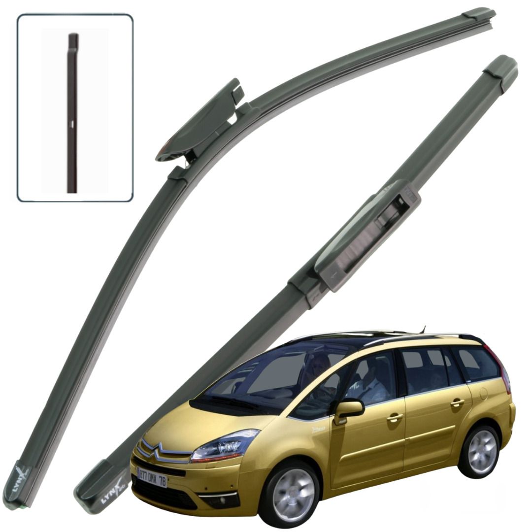 ДворникиCitroenGrandC4Picasso(1)UA/СитроенГрандС4ПикассоУА20072008200920102011201220132014ЩеткистеклоочистителябескаркасныеавтомобильныеLYNXauto750мм-750ммк-т2шт.