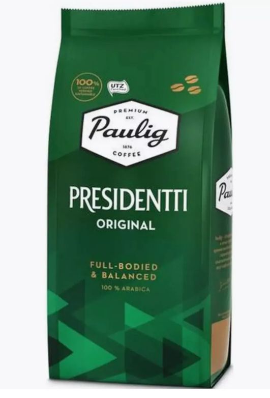 Кофе в зернах Presidentti Original, 250 г 2шт