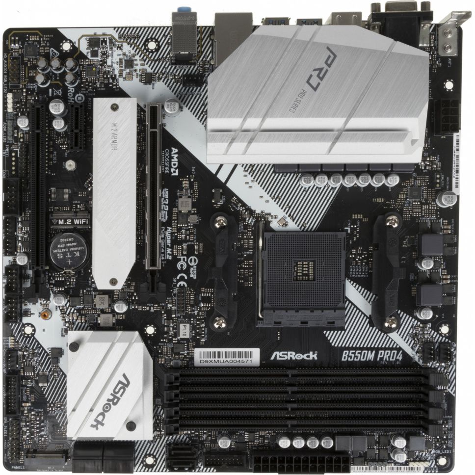 Материнская плата Asrock B550M PRO4, Soc-AM4, AMD B550, mATX