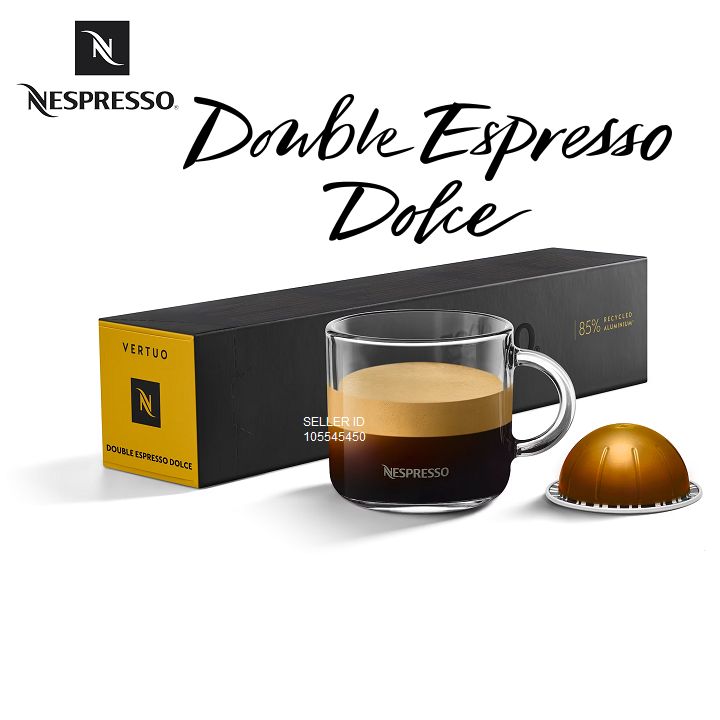 Кофе Nespresso VERTUO DOUBLE ESPRESSO DOLCE, объем 80 мл, упаковка 10 капсул