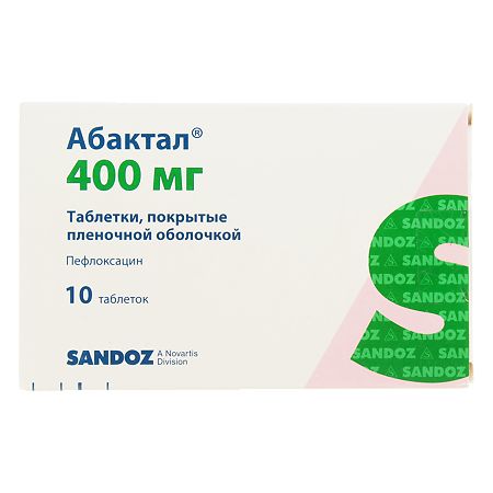 Абактал, таблетки покрыт. плен. об. 400 мг, 10 шт.