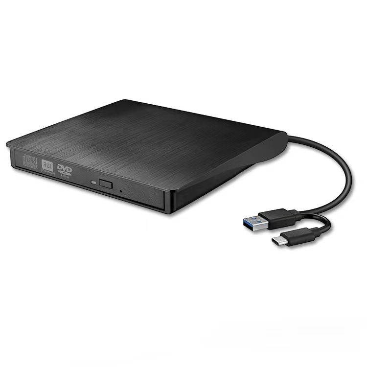 Дисковод внешний привод DR14 для ноутбука и пк CD DVD-RW USB 3.0 + переходник Type C, DVD плеер