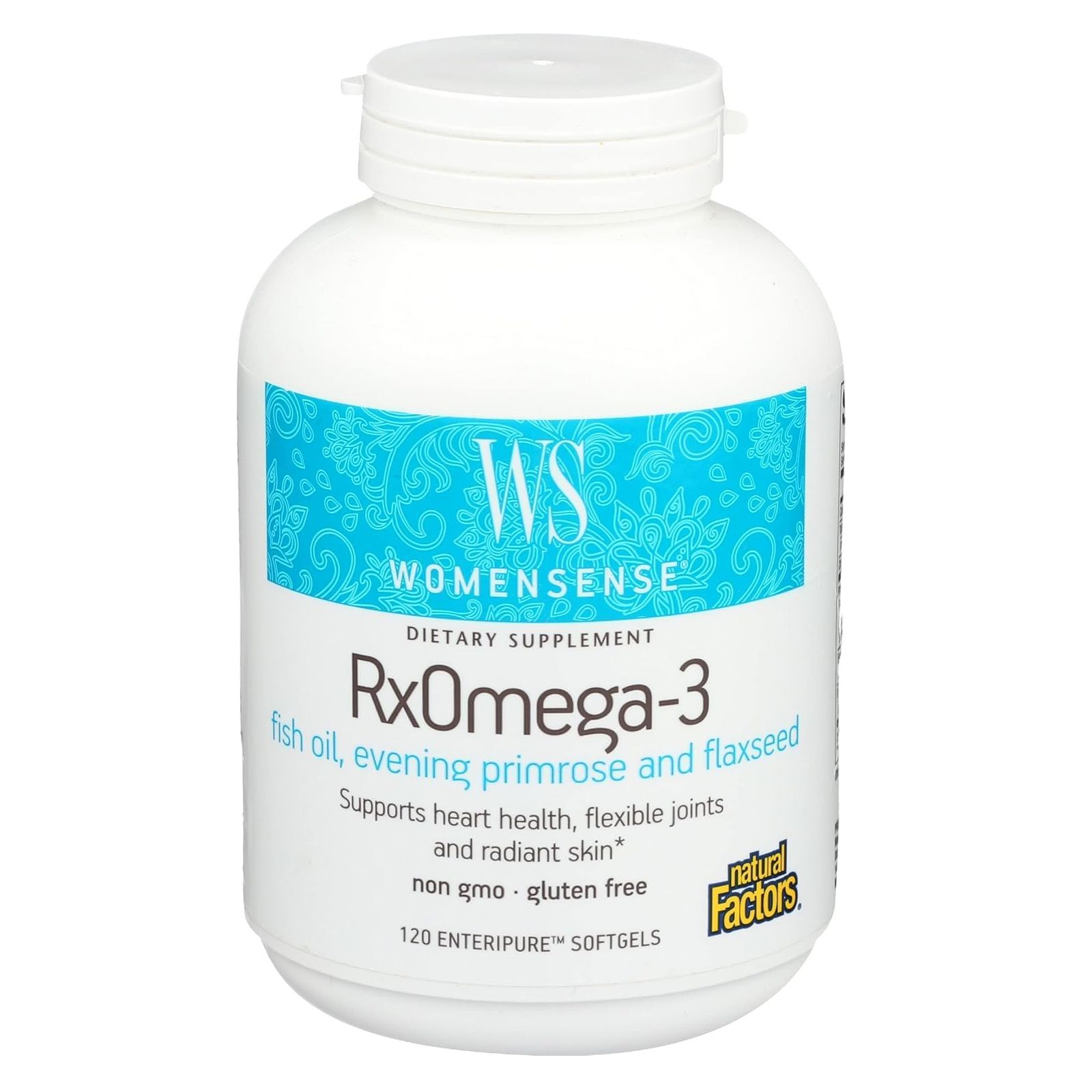 Рыбийжир,примулавечерняяисеменальна,RXOmega-3WomenSense120капсул(NaturalFactors)