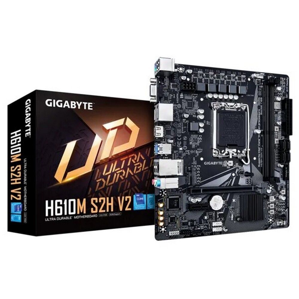 Материнская плата GIGABYTE H610M S2H V2 (LGA1700/H610/2xDDR5/mATX/HDMI, DP, DVI, VGA) (H610M S2H V2)