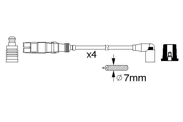 Комплект проводов Audi A3/A4, Seat Ibiza, VW Golf 1.6 94>