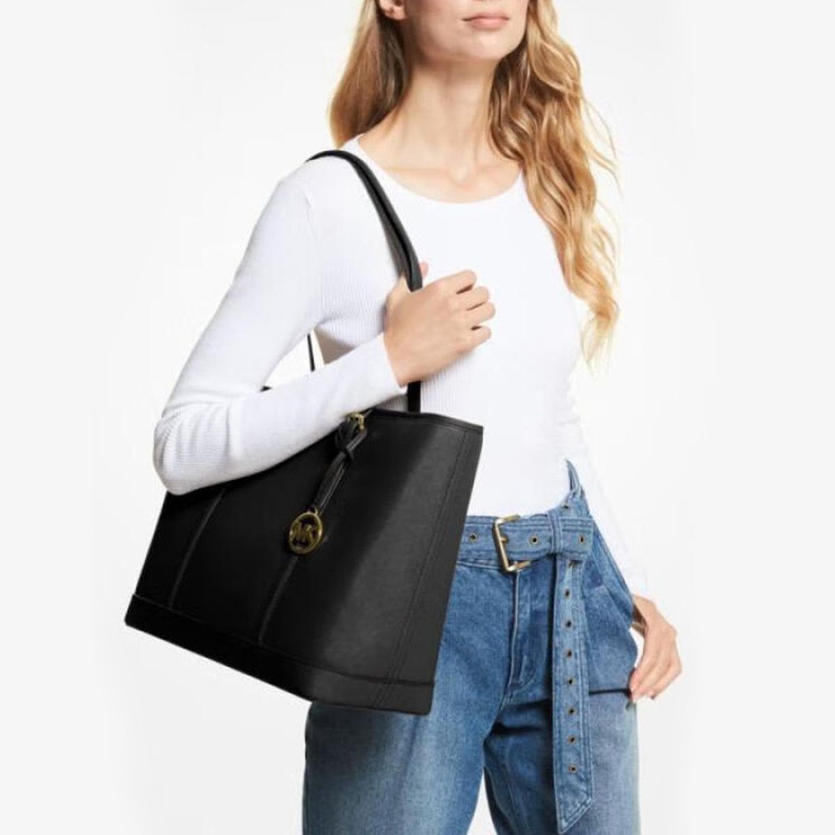 Jet Set Travel large Saffiano Leather Tote Bag коричневый.