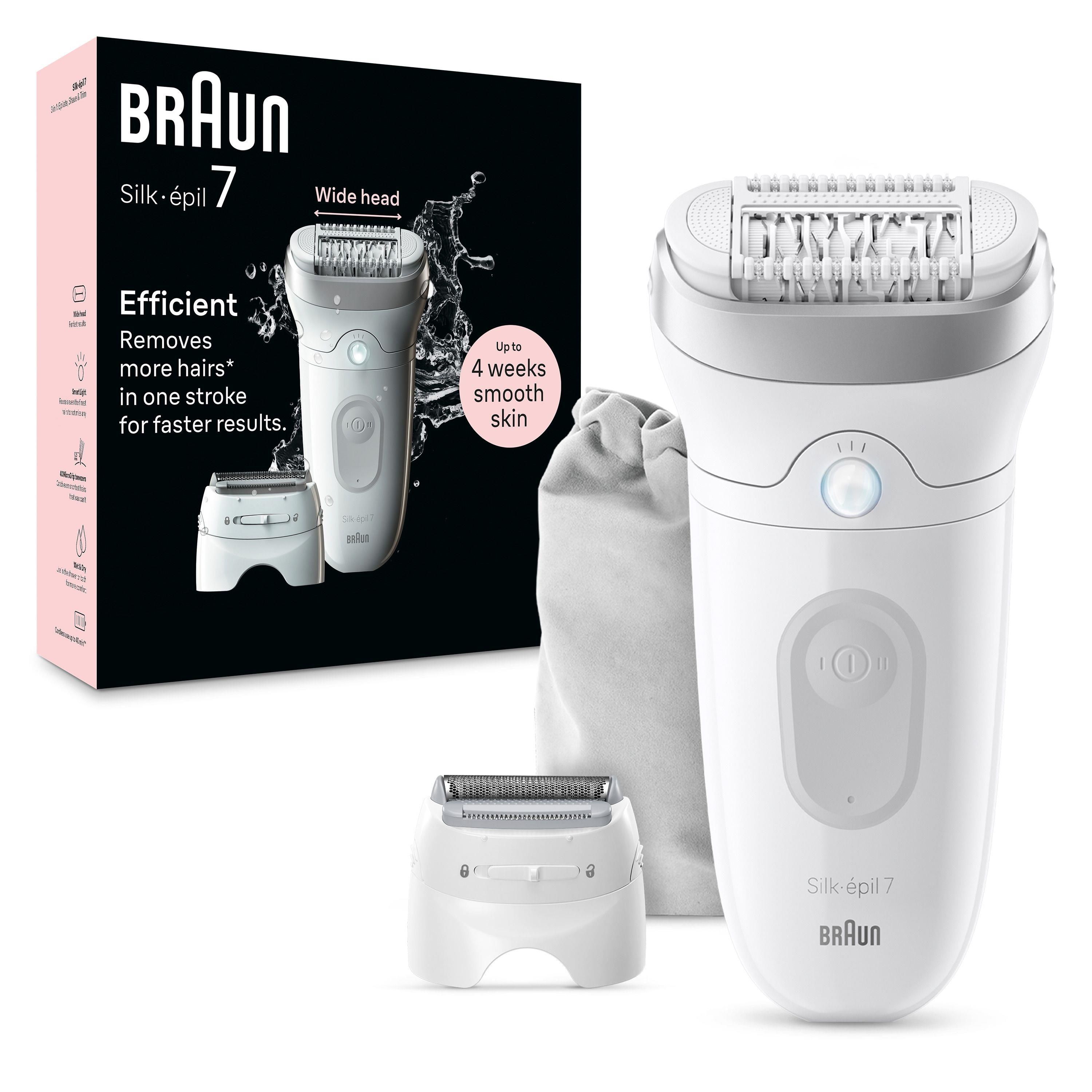 Эпилятор Braun Silk-epil 7 SE 7-041 Silver с бритвенной насадкой