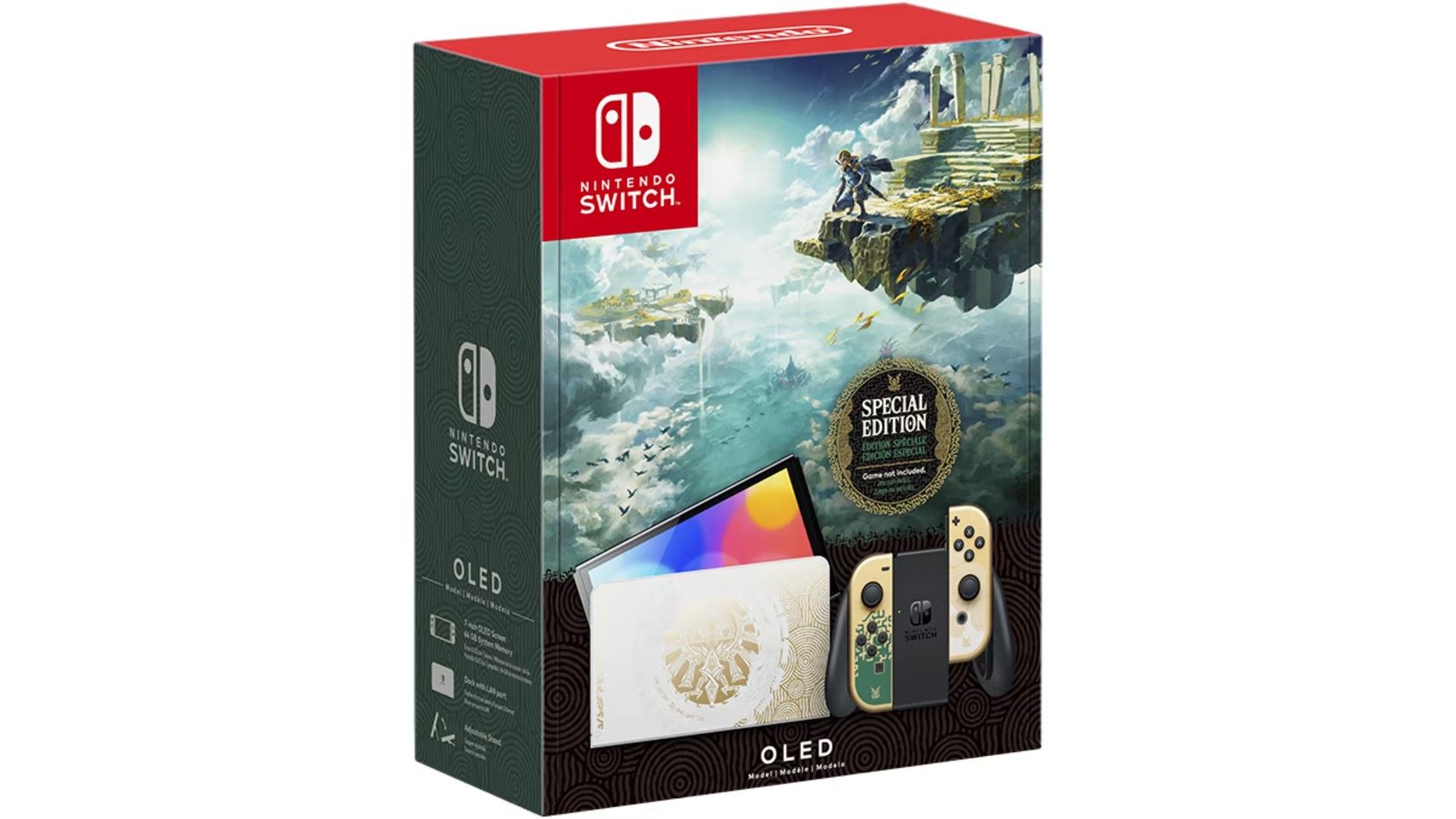 Игровая приставка Nintendo Switch OLED The Legend of Zelda: Tears of the Kingdom Edition 64+512GB+100 Игр