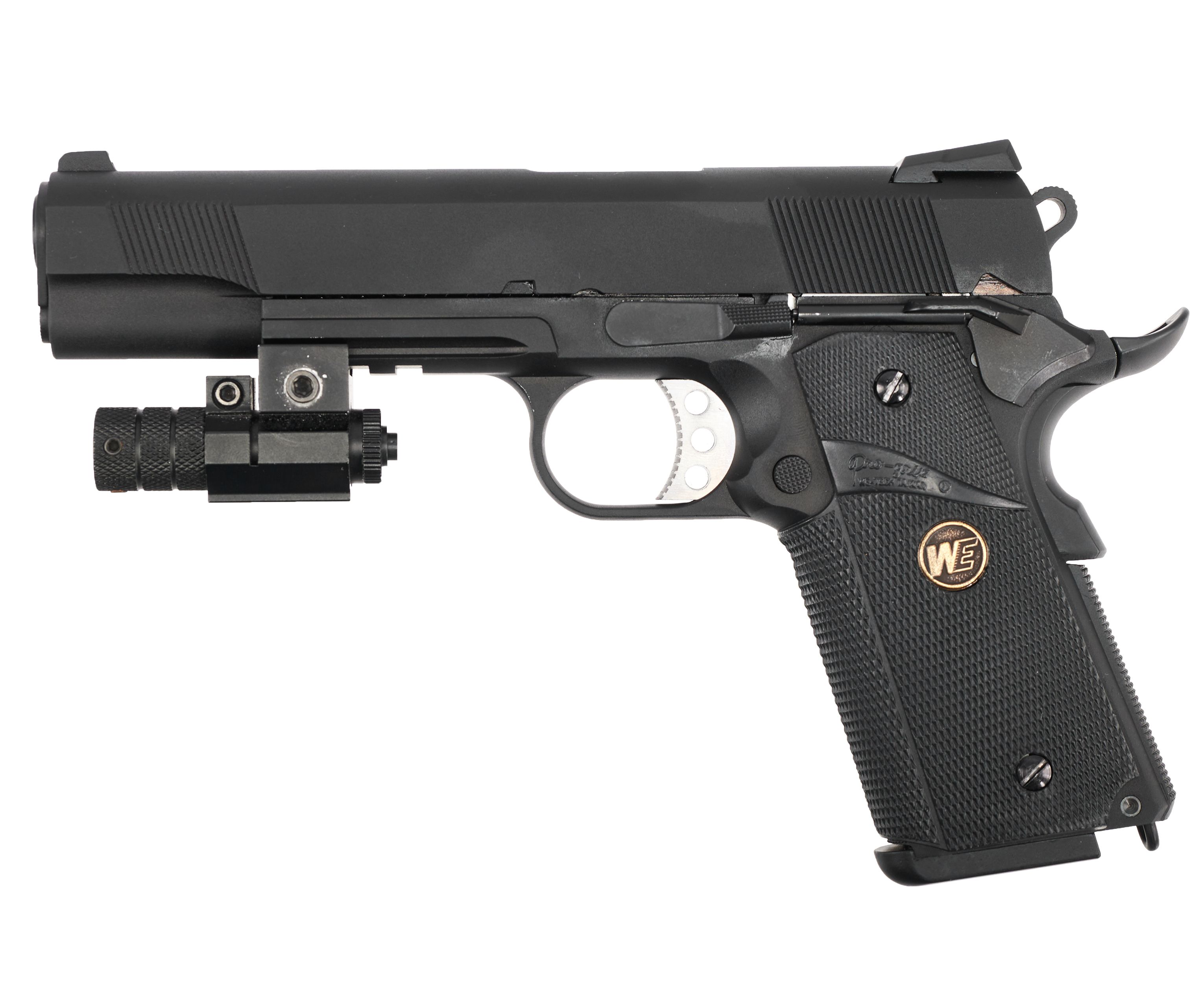 Страйкбольный пистолет WE Colt M1911A1 M.E.U. (6 мм, GBB, Gas, Weaver, черный)