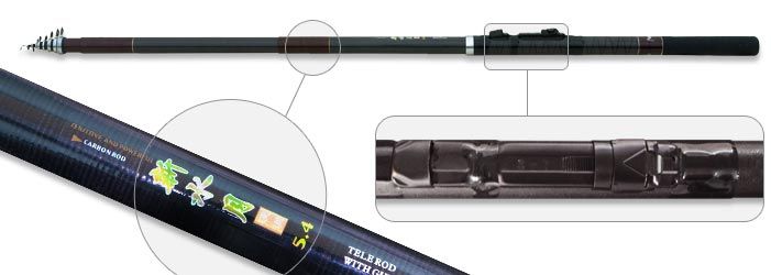 Удилище телескоп угольное к/с S Master 1121 6,3 м