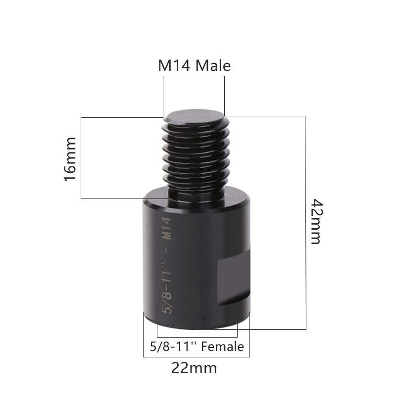 Переходник с внутренней резьбой 5/8"-11 на внешнюю резьбу M14