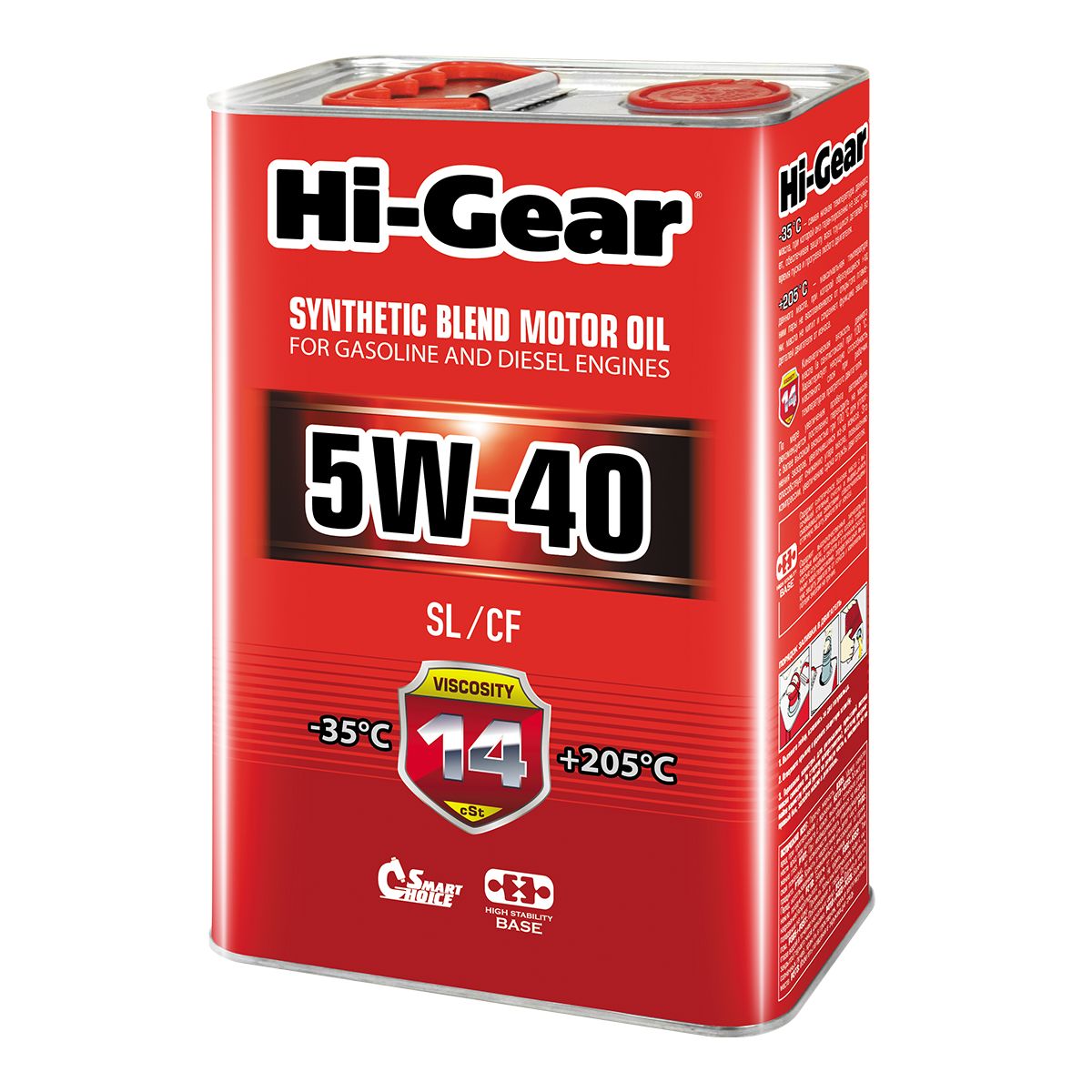 Hi-Gearжидкостьhi-gear5W-40Масломоторное,Полусинтетическое,4л