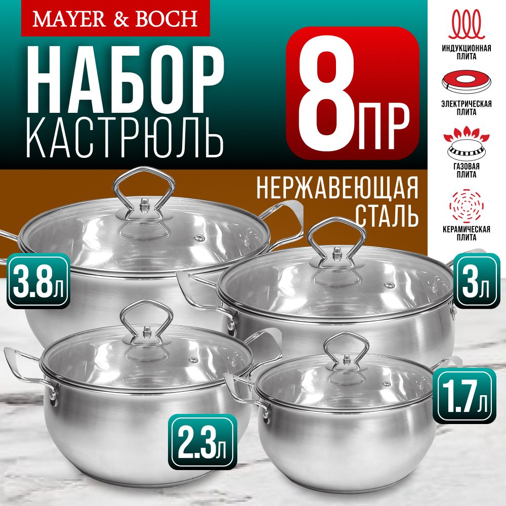 Набор посуды 8 предметов MAYER&BOCH