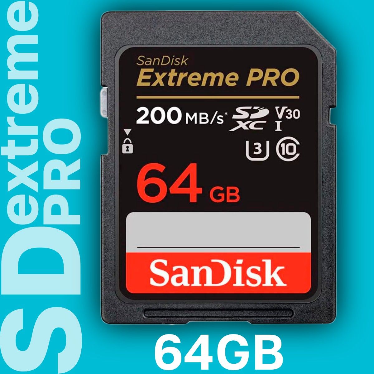 КартапамятиSanDiskExtremePRO64GB200MB/sClass10UHS-I(SDSDXXU-064G-GN4IN)