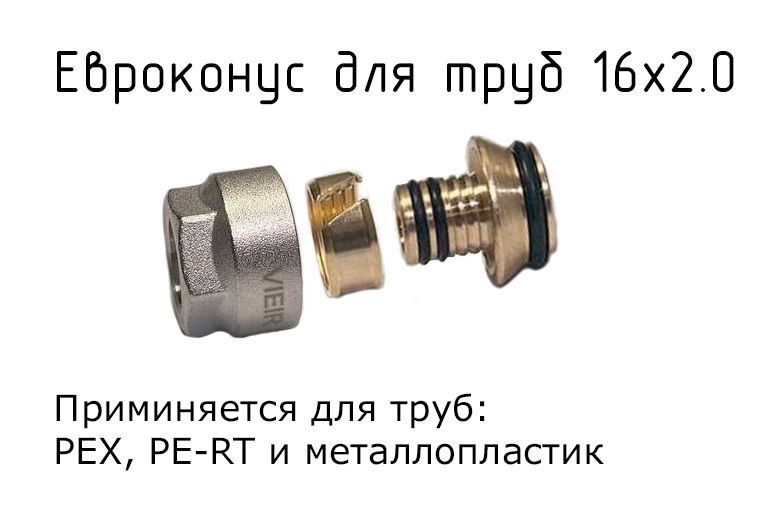 Евроконусдлятруб16x2.0VIEIR