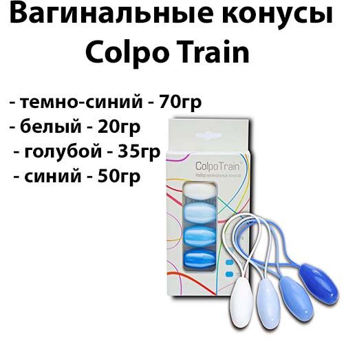 Вагинальные конусы Colpo Train для тренировки мышц тазового дна набор 4шт