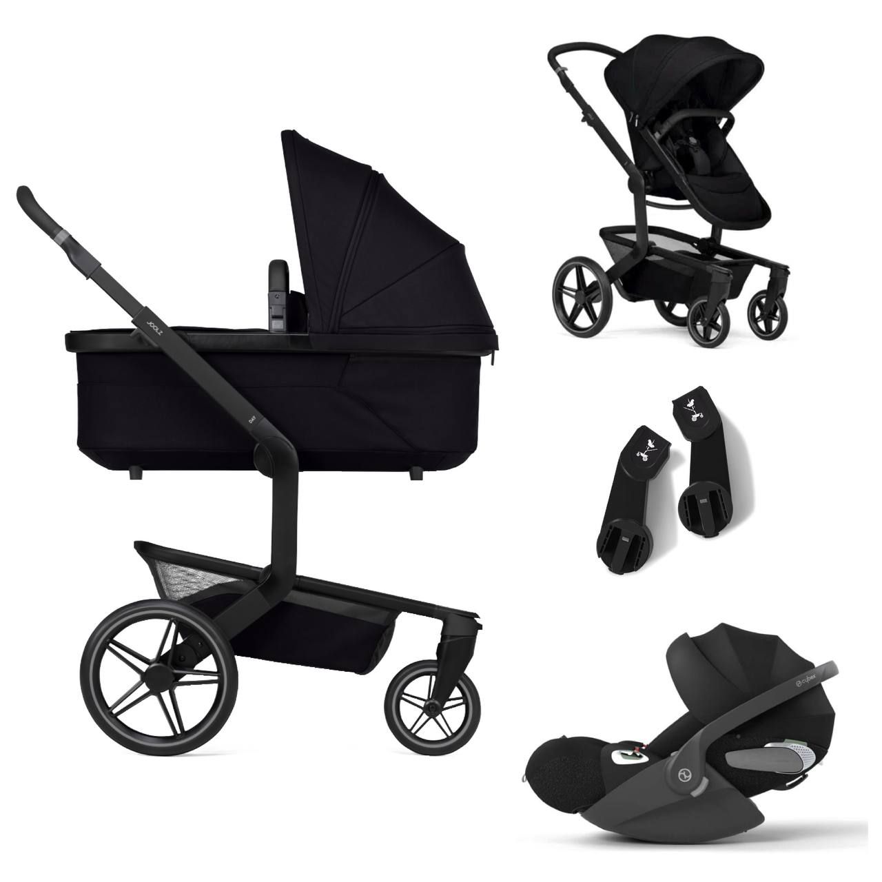 Коляска 3 в 1 JOOLZ DAY5 Space Black c автокреслом Cybex Cloud T i-Size Sepia Black