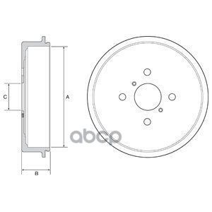 Барабан Тормозной 202,5X45 4 Отв. Delphi арт. BF552