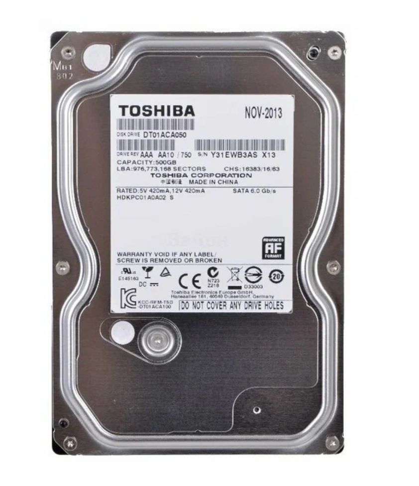 Toshiba500ГБВнутреннийжесткийдискЖесткийдисквнутренний3,5"Sata500GbToshibaDT01ACA050(500Gb)