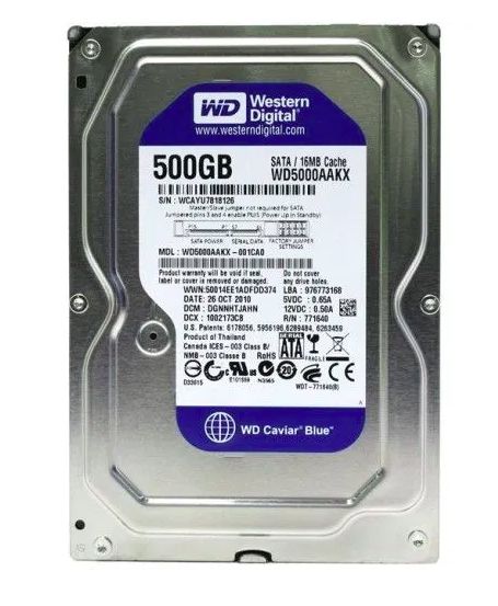 Western Digital 500 ГБ Внутренний жесткий диск (WD5000AAKX) 