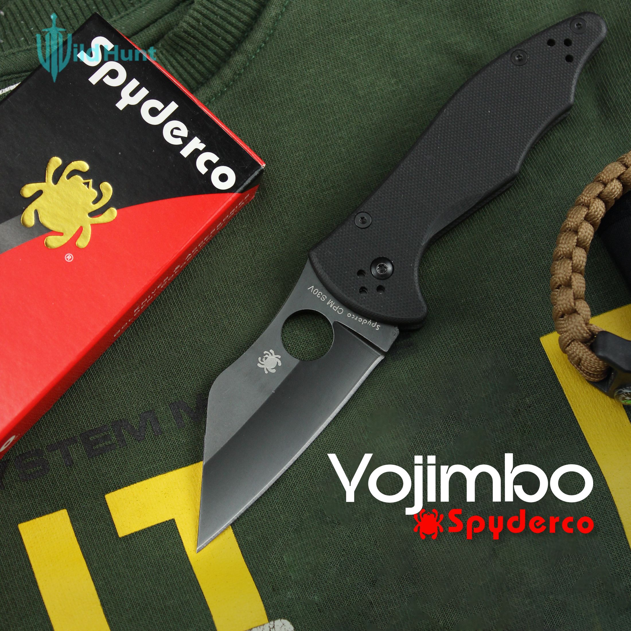 Туристический складной нож Spyderco Yojimbo 2 Полностью Черный