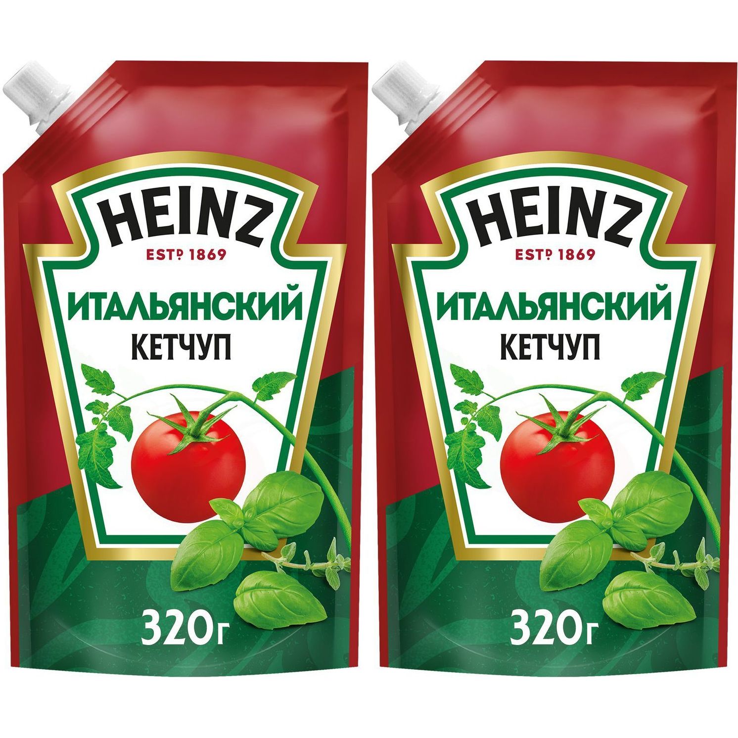 Кетчуп Heinz Итальянский 320 г, набор: 2 штуки