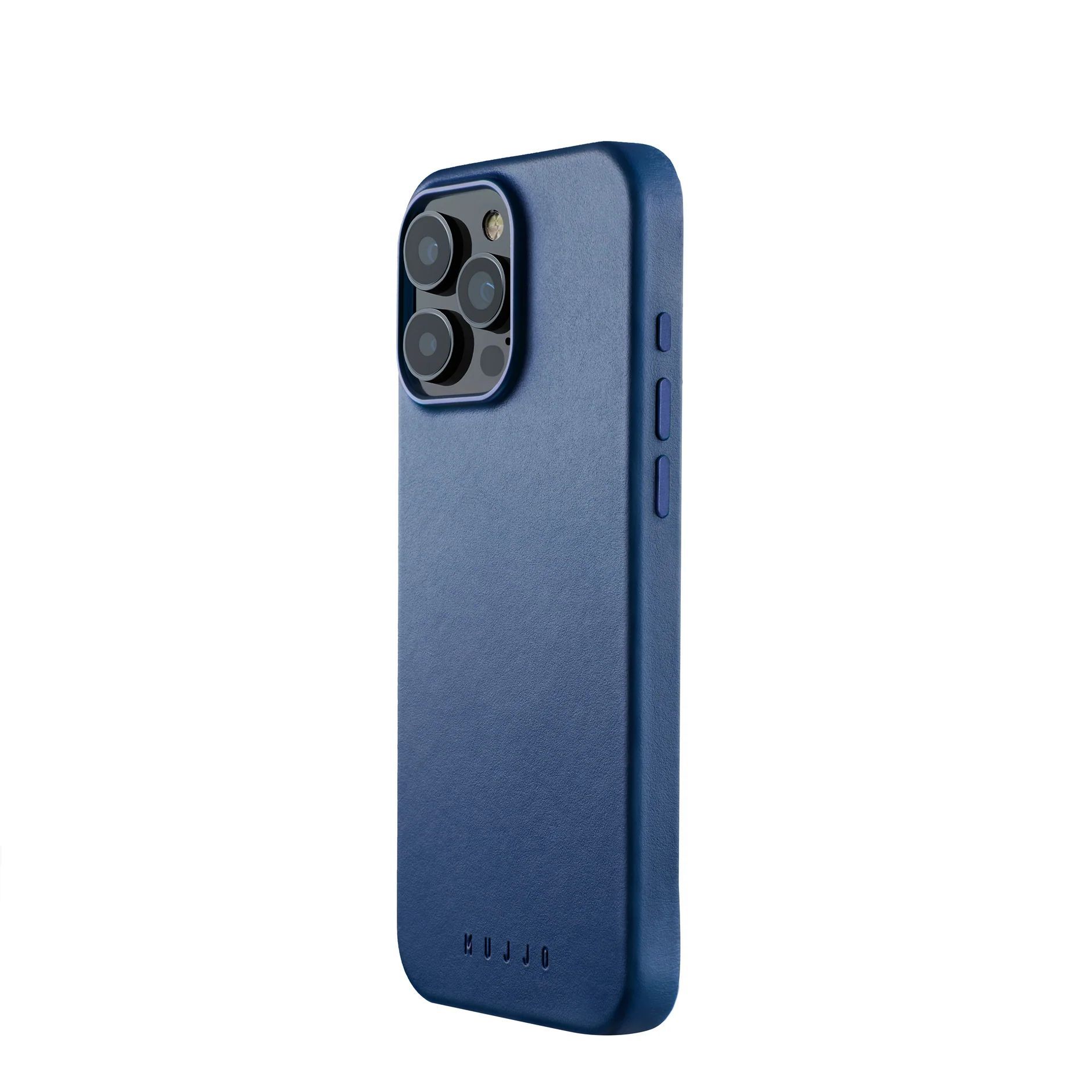 ЧехолкожаныйMujjoFullLeatherCaseMagSafeдляiPhone16Promonacoblue