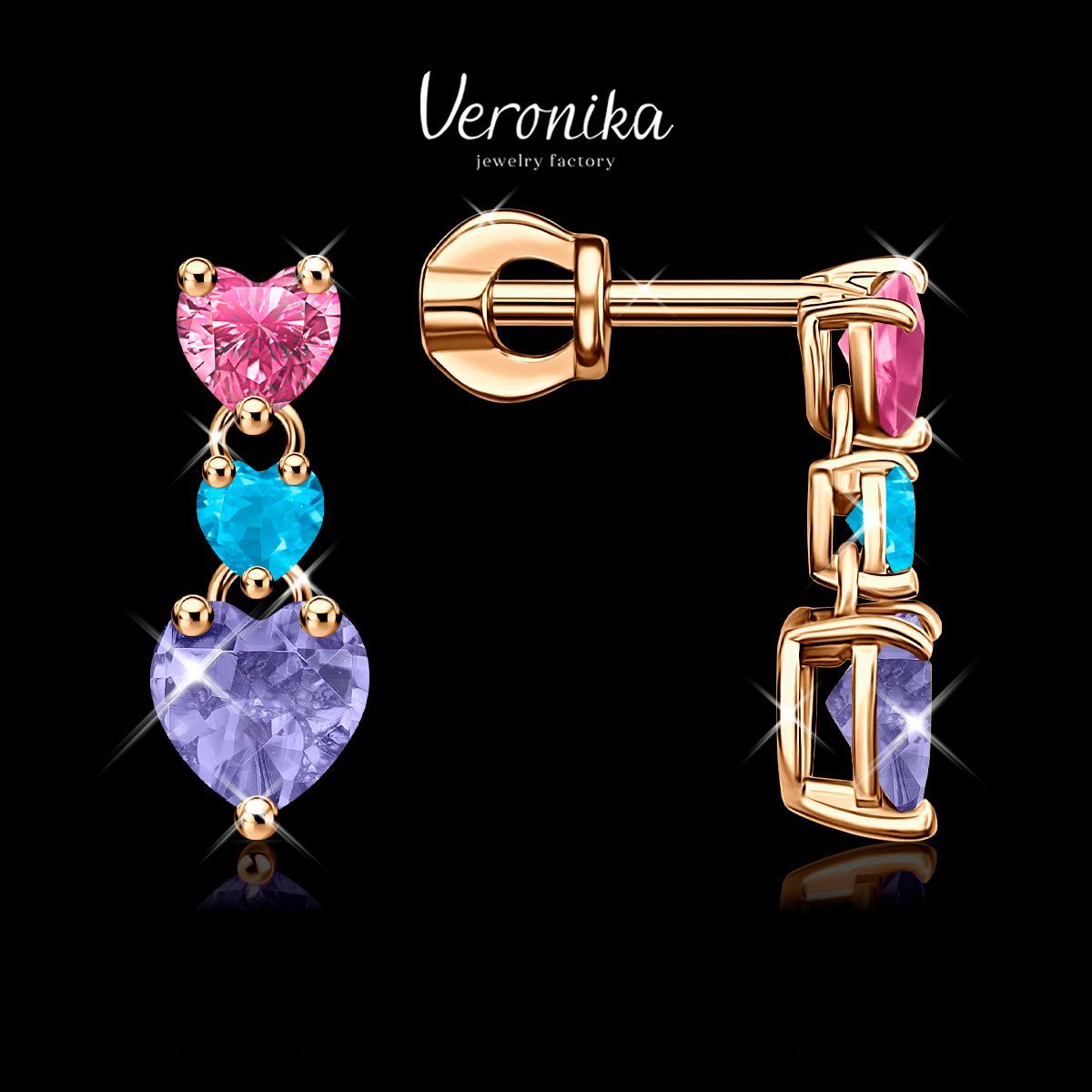 VeronikajewelryfactoryСерьгиженскиесеребро925пробыпусетыгвоздики