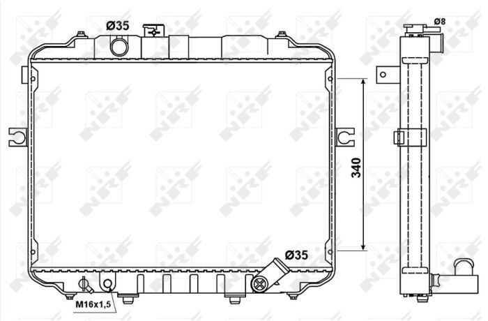 Радиатор HYUNDAI H-100 PORTER (97-) 2.5 D