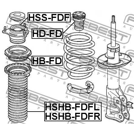 Подшипник опоры амортизатора HB-FD FEBEST HB-FD