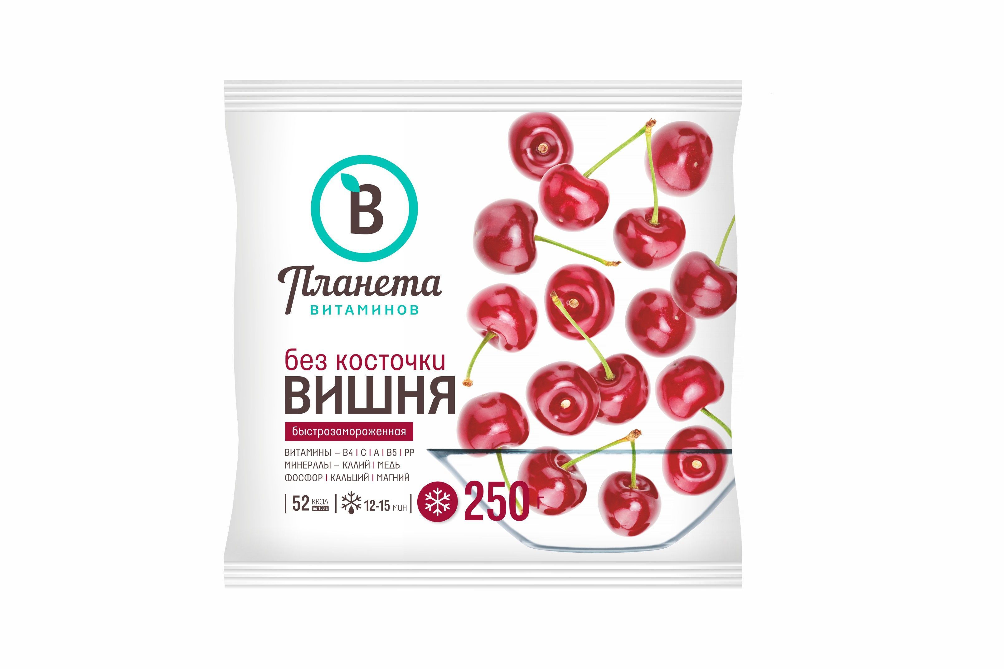 Вишня Планета Витаминов без косточки замороженная 300 г