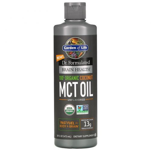 Garden of Life, Organic Coconut MCT Oil, Триглицеридное масло из кокоса, 473 мл (без ароматизаторов)