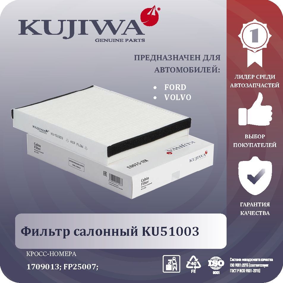 ФильтрсалонныйKU51003KUJIWA1709013FORD