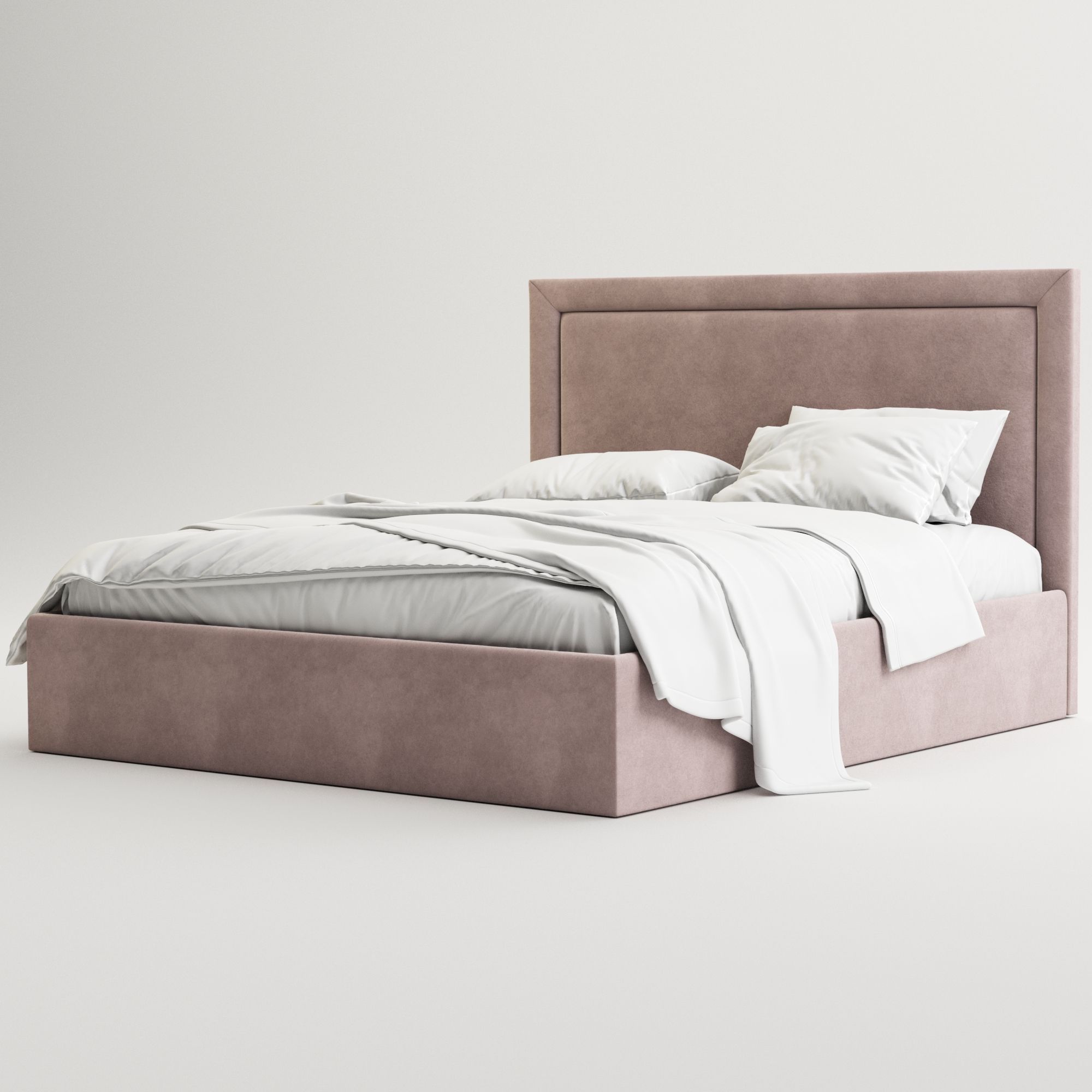 Мягкая кровать 140х200 BEST, с подъемным механизмом, велюр Jawa Zefir