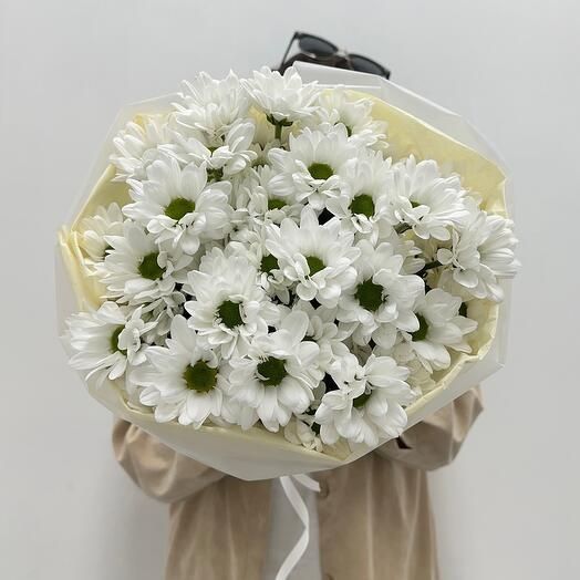 Boom Bouquet Кустовые хризантемы, цвет белый,  5 шт