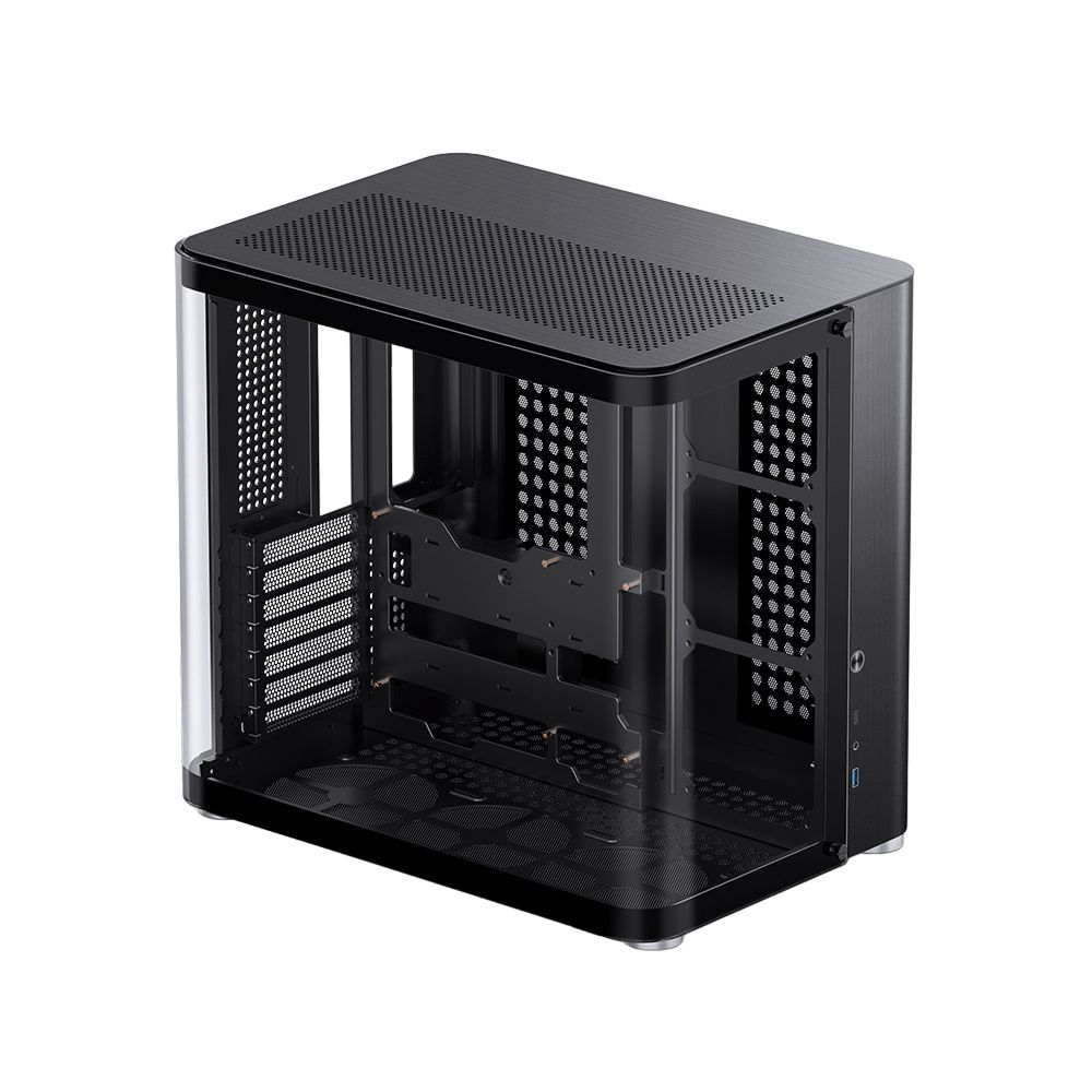 Корпус компьютерный Jonsbo TK-2 Black, Micro-ATX, Mini-ITX, ATX, без блока питания, черный