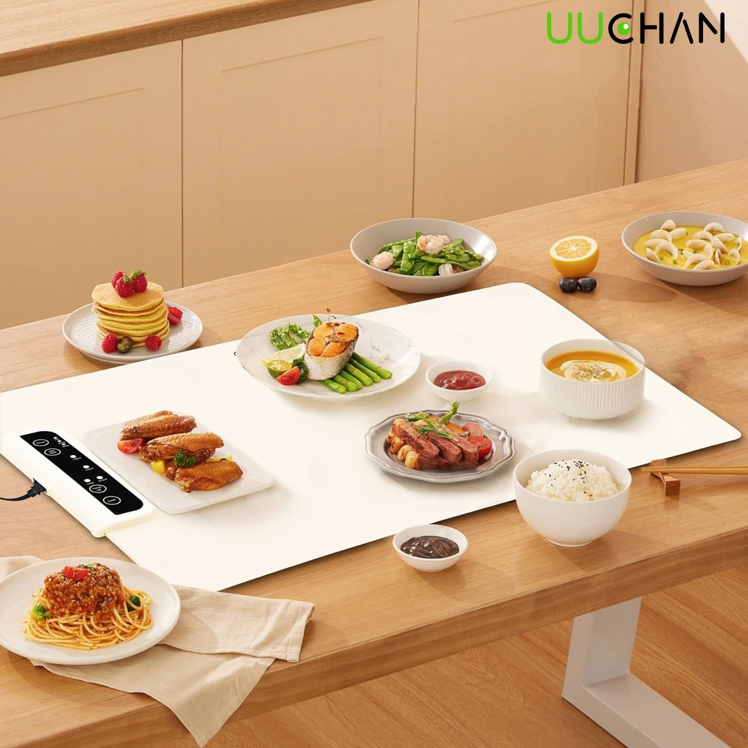 Главная Электрическая разделочная доска, складной подогреватель продуктов для вечеринок с несколькими режимами и функцией быстрого нагрева, лоток для подогрева