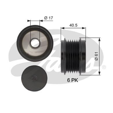 Муфта генератора OAP7103 (7789-10080) GATES OAP7103