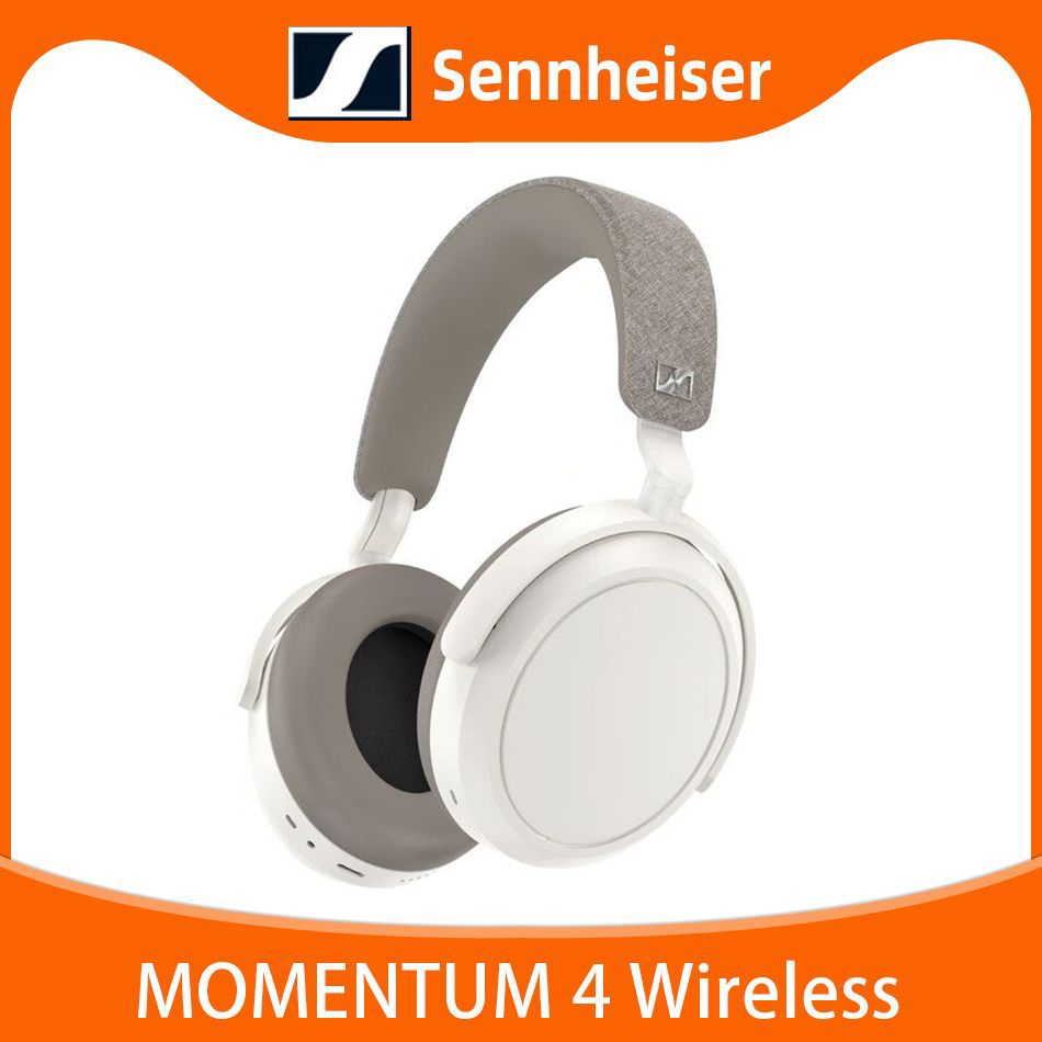 SennheiserНаушникибеспроводныесмикрофономSennheiserMOMENTUM4Wireless,3.5мм,USBType-C,белый