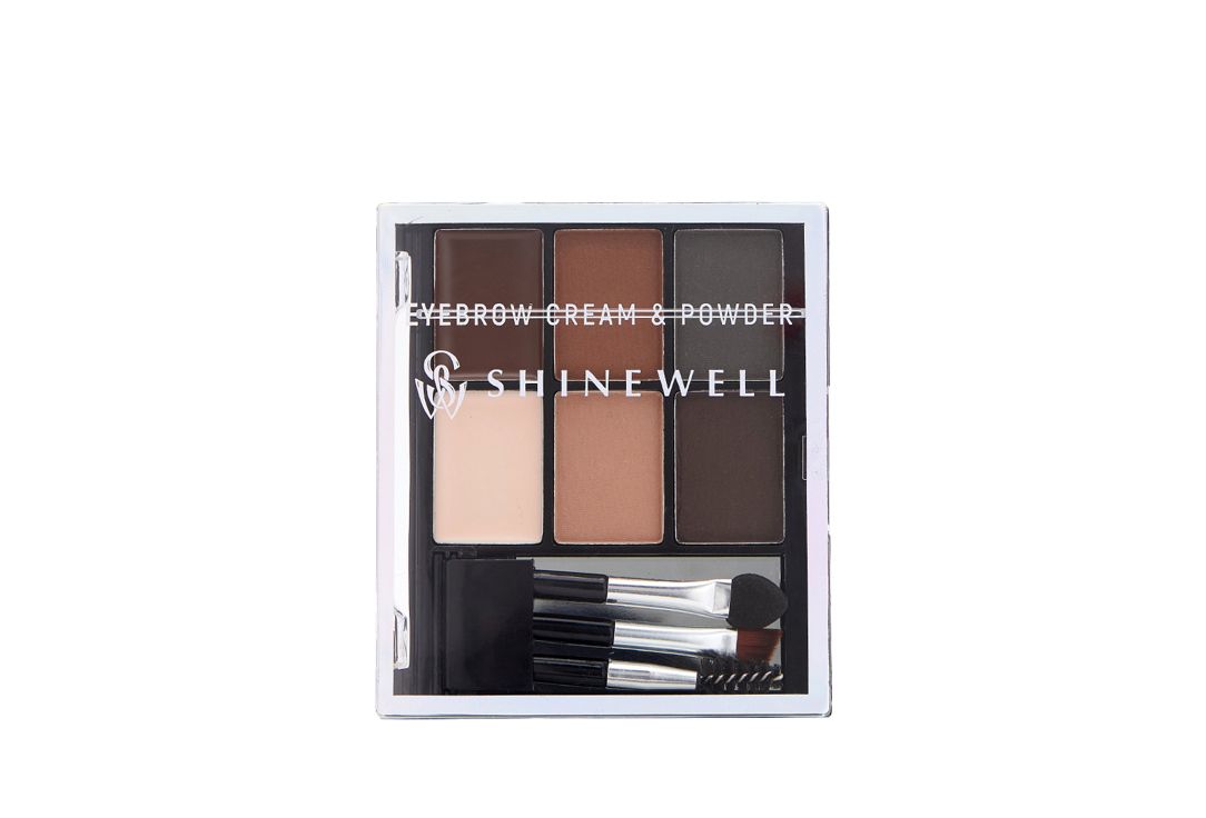 Универсальный набор для стилизации бровей SHINEWELL Eyebrow cream & powder