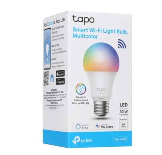 Умная LED-лампочка TP-Link Tapo L530E E27 8.7Вт 806lm Wi-Fi