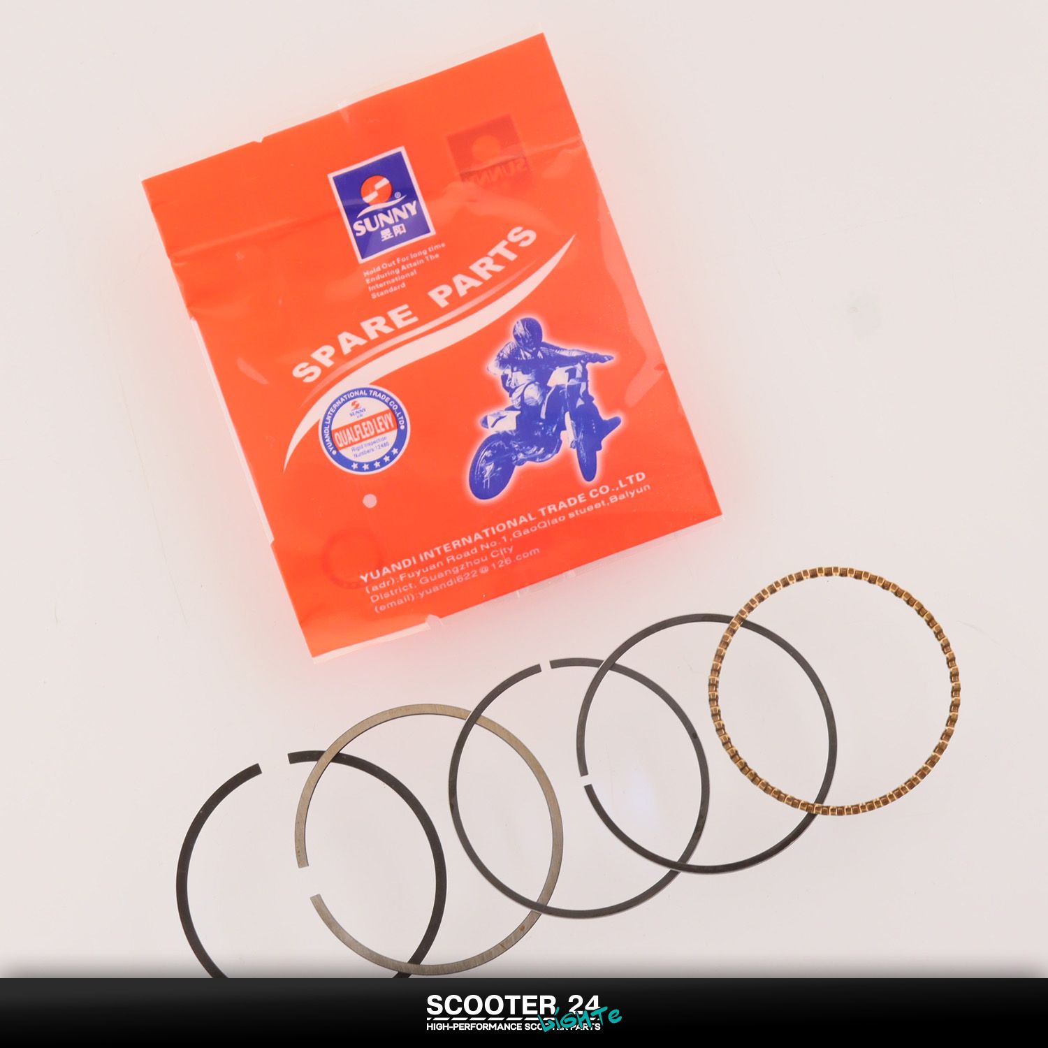 Кольца 139FMB на мопед Alpha / Delta (Альфа / Дельта / Орион Омакс) 139FMB 70 кубов 0 /25 ( 47 /25) "SUNY" 1 ремонт