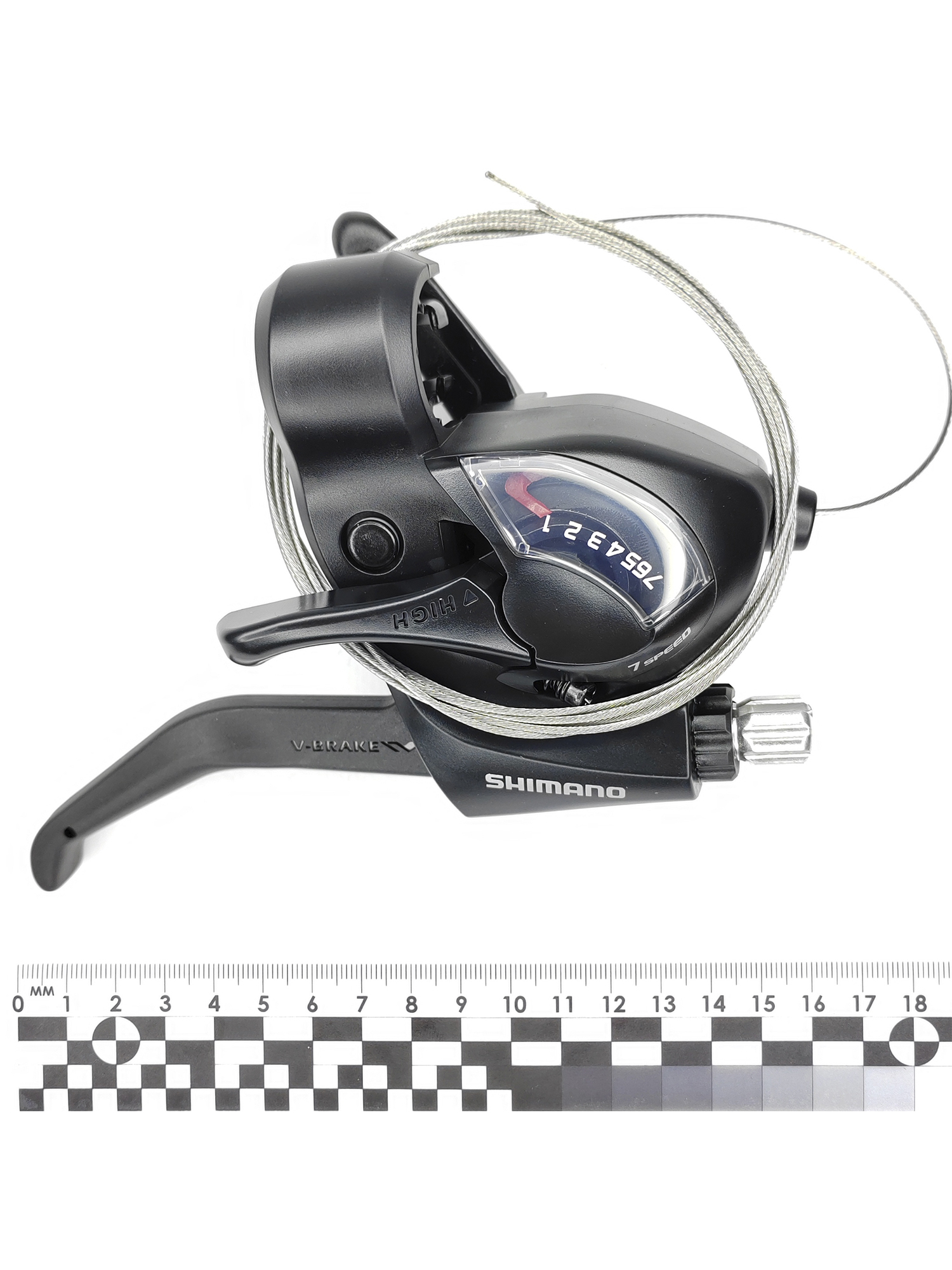 Shimano Шифтер ручка тормоза ST-EF41, серия Tourney, 7 скоростей, под правую руку, трос 205 см, черный — Товары для велоспорта — фото 8