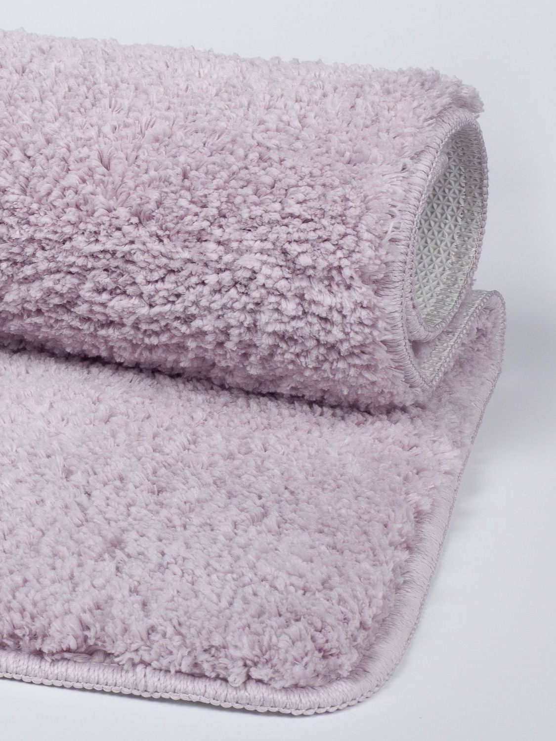 Фото товара на маркетплейсе ozon Коврик для ванной комнаты и туалета 50х80 см, мягкий, пушистый, противоскользящий, микрофибра, розовый, BSQS04Mi12